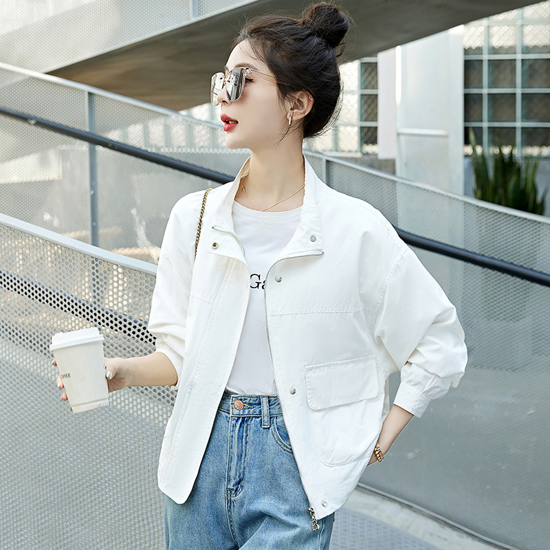Short Jacket for Women, Spring and Autumn 2026 New Style Baseball Jacket, Long-Sleeved, Loose-Fitting, Korean Style Stand-Up Collar Top, Fashionable Korean Style Jacket Short Jacket for Women, Spring and Autumn 2026 New Style Baseball Jacket, Long-Sleeved, Loose-Fitting, Korean Style Stand-Up Collar Top, Fashionable Korean Style Jacket