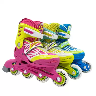 Slippery children's roller skates for beginners lock wheels in-line Roller roller ice skating adjustable men and women children set