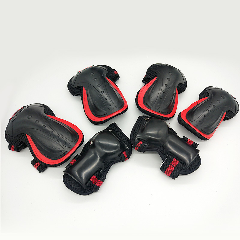 JKP six-piece set of roller skating sports protective gear Children adult skateboarding men and women four-season speed skating knee pads full set of equipment