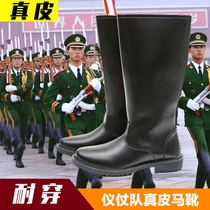 Parade High boots Riding boots Drum band flag-raising Hand leather boots Honor guard Long boots Stage cowhide boots Performance boots