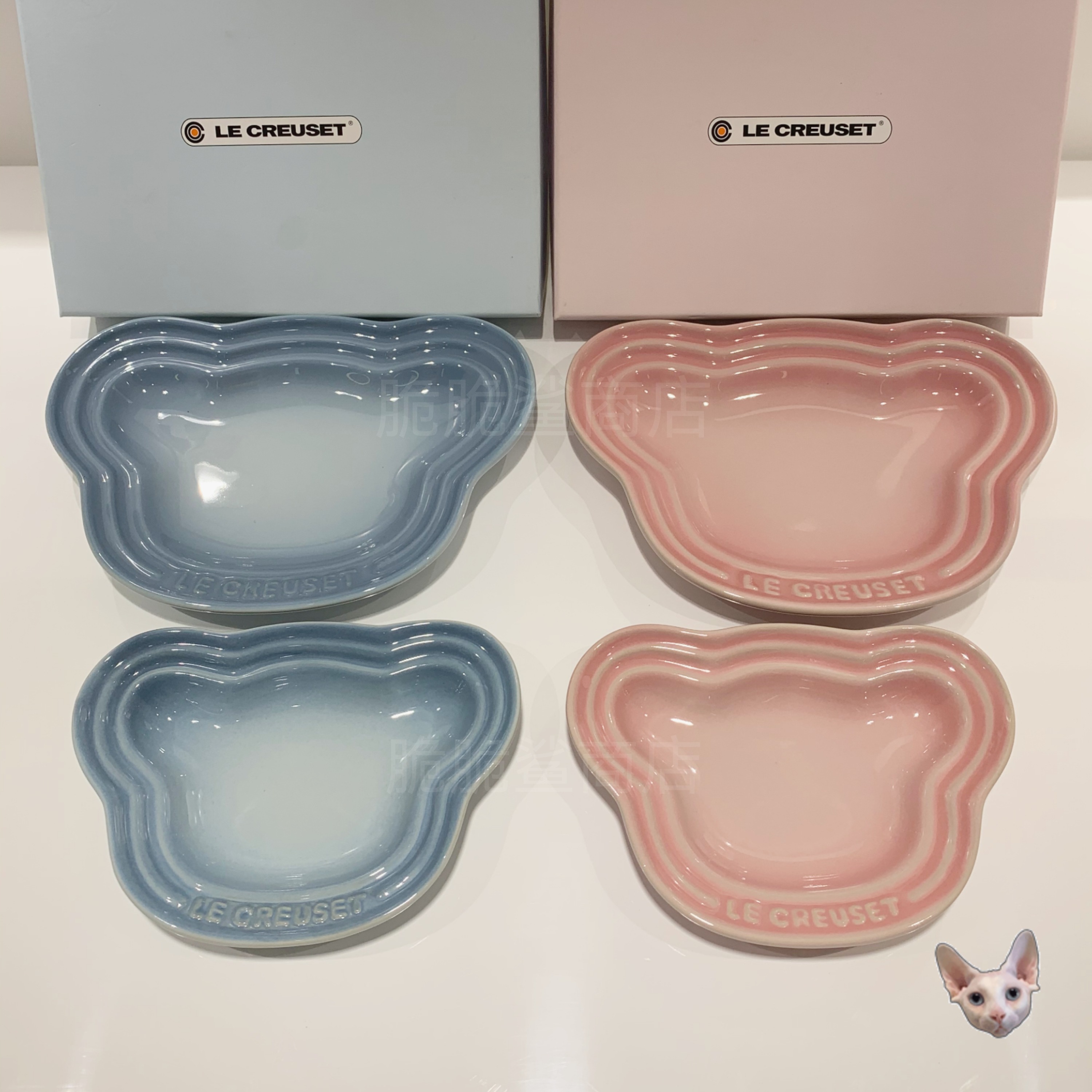 Crispy Shark Le Creuset Cool Color Bear Plate Set Children's Plate Ceramic Plates Plates