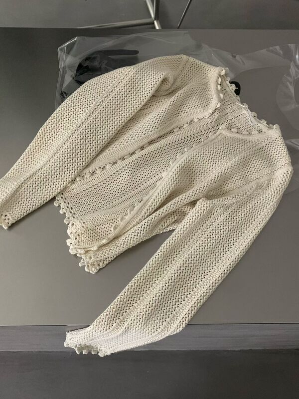 New for Autumn! 【See U】 Intricate Design Hollow-Out Crochet Knit Cardigan, 100% Cotton Included New for Autumn! 【See U】 Intricate Design Hollow-Out Crochet Knit Cardigan, 100% Cotton Included
