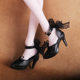 60cm ຕອນກາງຄືນ Loli Fairy Ye Luoli Doll's Shoes Peacock Ice Princess Clothes Skirt High Heels Leather Shoes