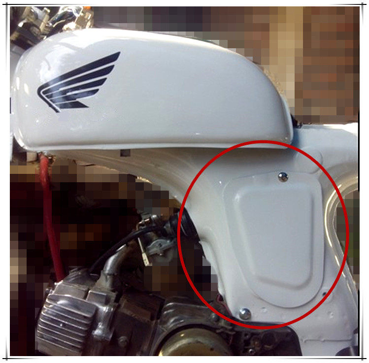 Retro electric bottle cap side Galing 70 modified retro BENLY50S battery back cover left protective shell battery protective shell