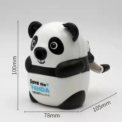 Del 0518 panda pencil sharpener student cute cartoon pencil sharpener hand pencil sharpener pencil sharpener