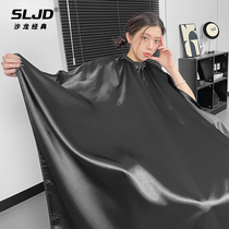 真丝网红新理发店围布美发剪头发围裙发廊烫染不沾发高档定制LOGO