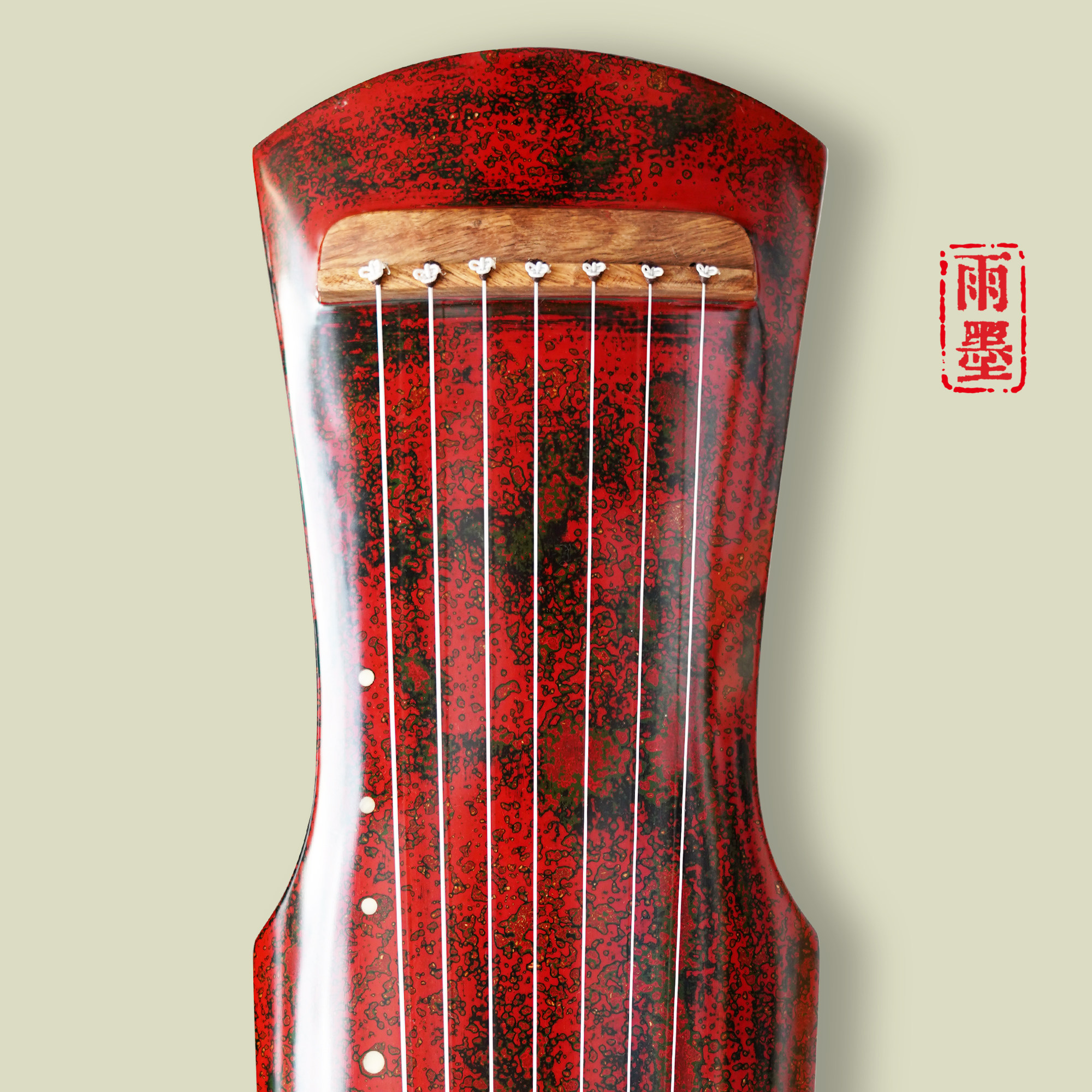 Guqin rhinoceros skin lacquer Fuxi Zhongni chaotic old fir wood pure raw lacquer antler cream high-end performance collection-grade guqin
