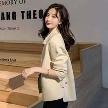 韩版麂皮绒风衣短款夹克潮春秋女外套