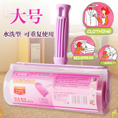 Netdeli sticky hair roller washable silicone covered with hair Large roller Household clothes roller brush sticky roller