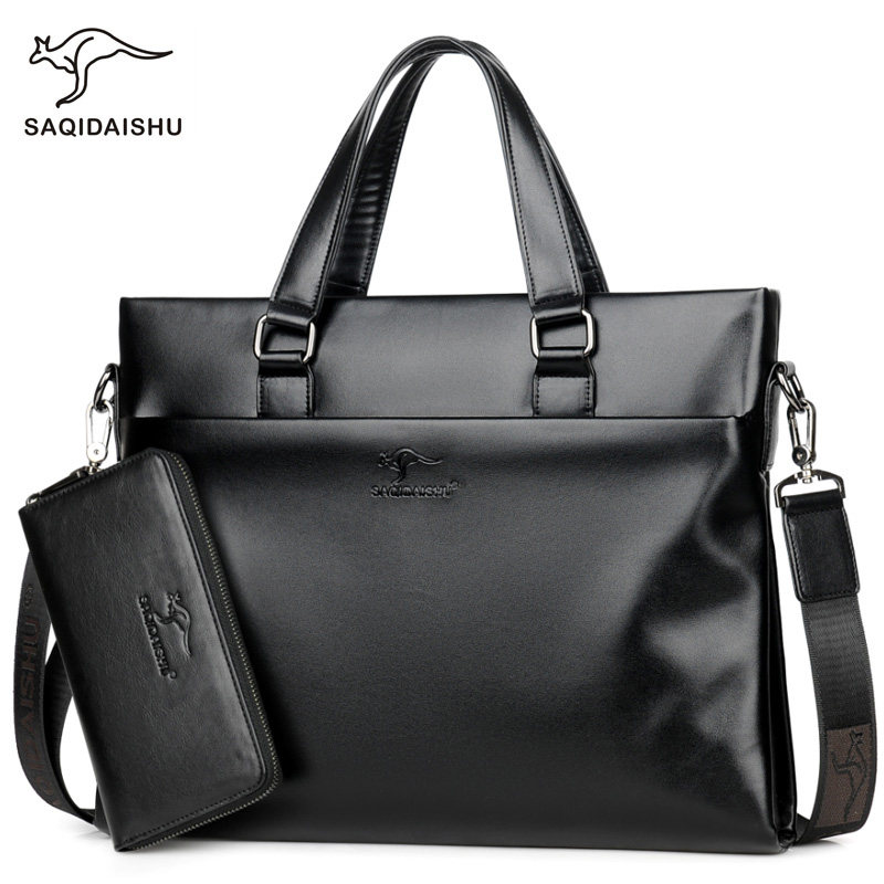 Men's bag business leisure tide soft leather bag travel briefcase men bag bag handbag bag