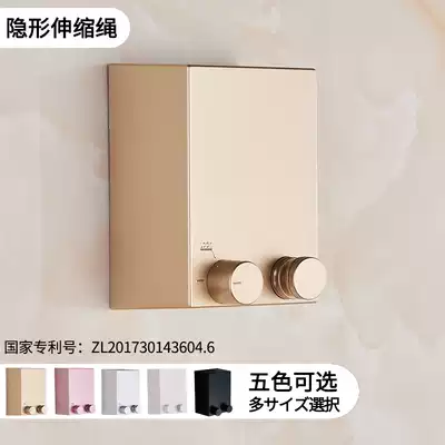 Balcony wall-mounted shrink clothesline punch-free invisible indoor telescopic wire rope Hotel bathroom clothes rack