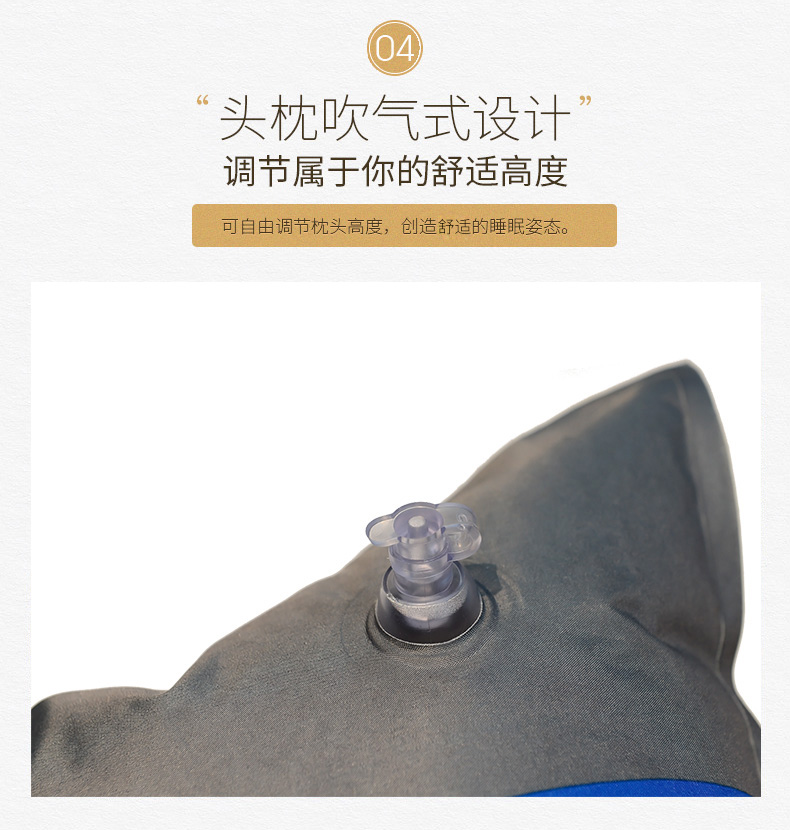 Ngoài trời tự động bơm hơi đệm ẩm pad đôi không khí nệm di động dày không khí giường lều ngủ pad dã ngoại - Thảm chống ẩm / Mat / Gối thảm đi picnic
