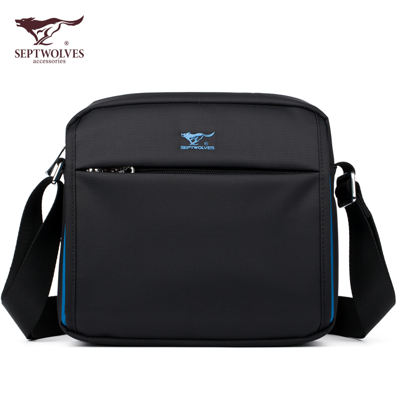 New Seven Wolf Collage Crosswalk Men's Single Shoulder Bag Outdoor Casual Fashion Waterproof Oxford Butwe Satchel