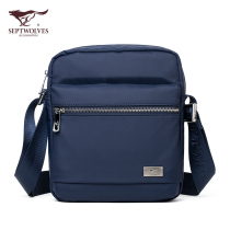 Seven Wolves Single Shoulder Bag Men Casual Canvas Diagonal Satchel Waterproof Oxford Cloth Students Small Backpack Movement Tide Man Bag