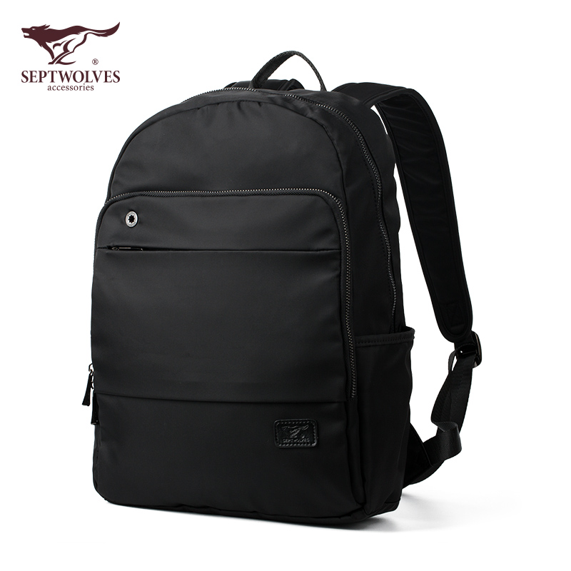 Septwolves backpack men's Oxford cloth middle school student schoolbag tide men's travel backpack casual canvas bag computer bag