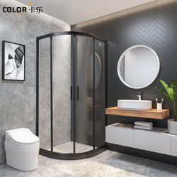 Xi'an shower room arc fan-shaped shower screen integral bathroom dry and wet separation partition simple bathroom glass door For Home