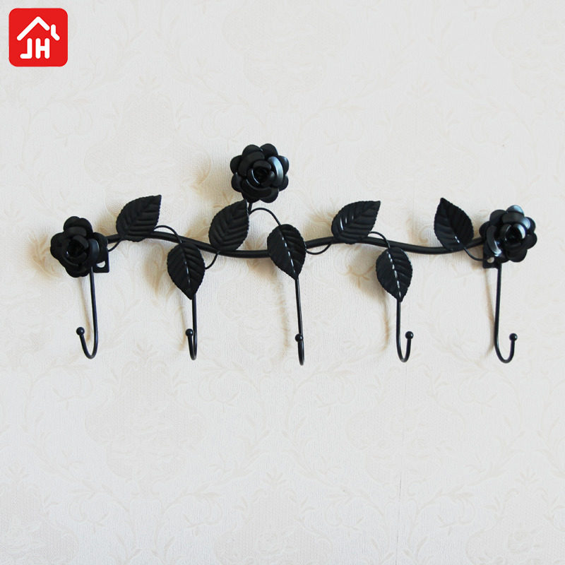 European iron strong hook hook wall with rose hook keyhook hook wall hook wall hook wall hook hook hanging cap hanging pack frame