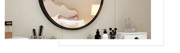 Bắc Âu rèn sắt tròn gương vàng trang trí khách sạn gương phòng tắm phòng tắm studio bàn trang điểm - Gương gương bầu dục