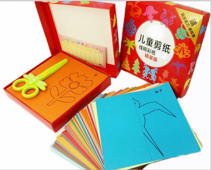 192 hộp quà tặng trẻ em cắt giấy origami Daquan cắt giấy thủ công được thiết lập để gửi kéo đồ chơi giáo dục sớm - Handmade / Creative DIY làm thiệp handmade