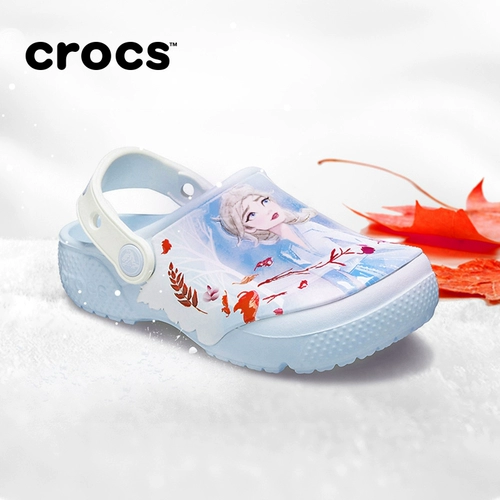Crocs Детские босоножки, тапочки в стиле Crocs, «Холодное сердце», стиль «принцесса»