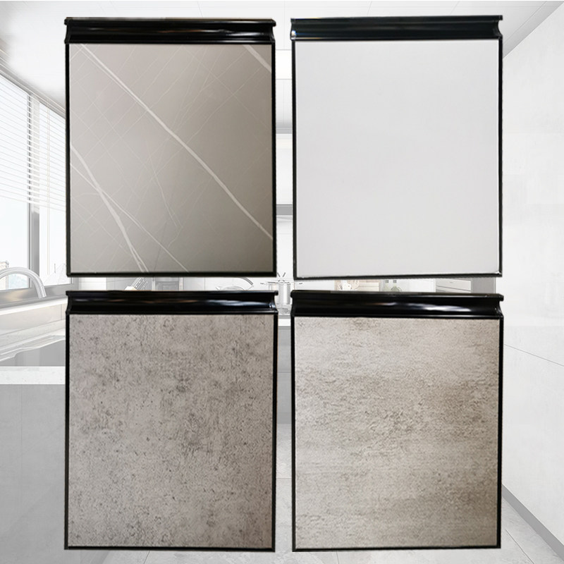 Minimalist frame Chinese aluminum alloy door panel modern minimalist cabinet door custom invisible handle all-aluminum overall cabinet door self-installation