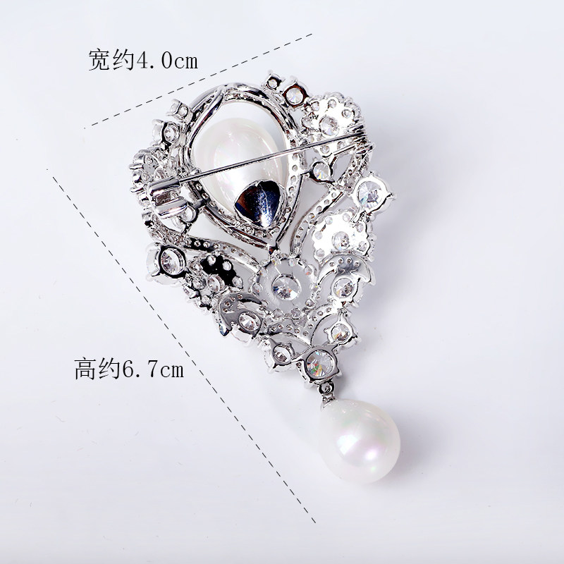 Broche femme en Zircon diamant - Ref 1171713 Image 9
