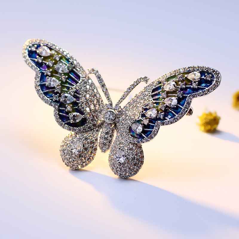 Broche femme en Zircon diamant - Ref 1173934 Image 9