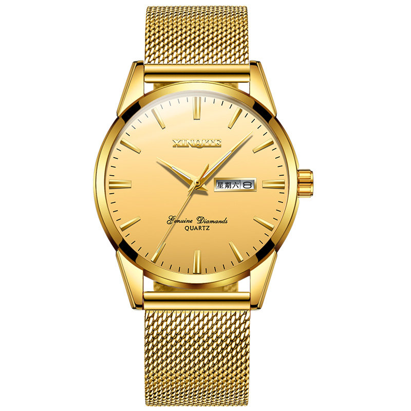 New Watches Men's Earth Luxury Gold Business 2021 Quartz Watches Double Calendar Night Light Waterproof Student Web With Men's Watches
