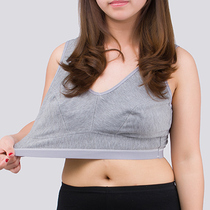 Bra Cotton Big Code Mom Cotton No Steel Ring Cloth Vest Plus Fat Increase Mid-Aged Bra Thin summer