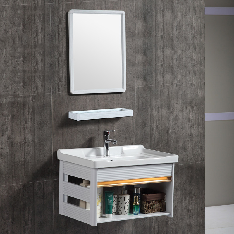 Wall-mounted washbasin mini balcony small apartment washbasin cabinet combination simple bathroom ceramic Nordic washbasin