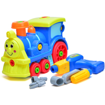 Baby Puzzle Dismantling Engineering Car Boy Screws Nuts Assembled Electric Cartoon Locomotive Childrens Toy Car