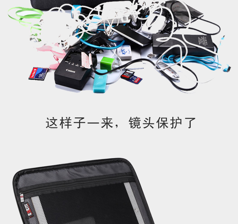 BUBM lưu trữ kỹ thuật số túi lưu trữ túi ống kính 12,9-inch màn hình phẳng đa chức năng túi lưu trữ du lịch cỡ lớn điện thoại di động sạc điện kho tàng máy tính xách tay thiết bị điện tử phụ kiện máy in UAV - Lưu trữ cho sản phẩm kỹ thuật số hộp đựng tai nghe iphone