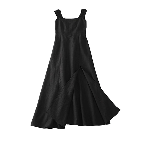 Черный ремень, корсет, весенняя сексуальная длинная юбка, платье с рукавами без рукавов, с открытой спиной