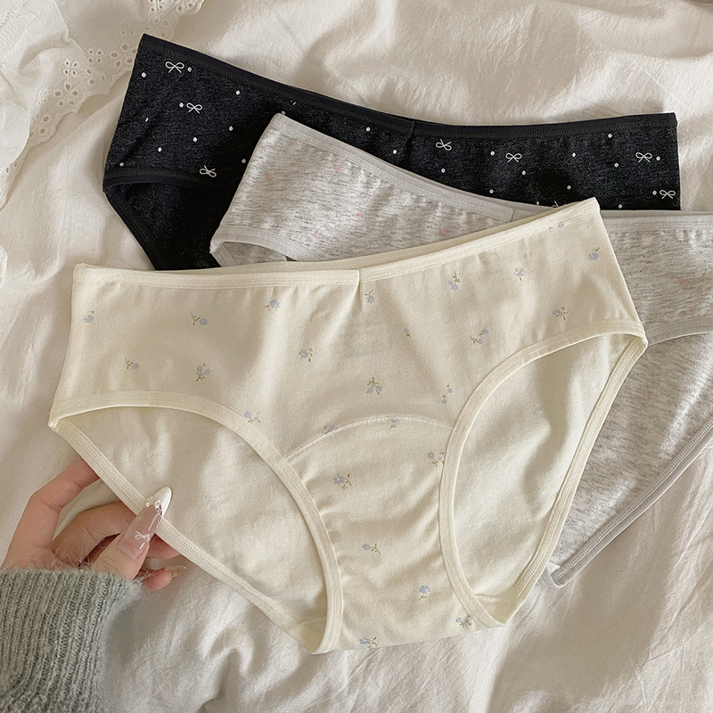 2025 Autumn New Style Xinjiang Long-Staple Cotton Sexy Low-Waist Underwear for Women, Pure Cotton, Girls' All-Cotton Crotch Seamless Briefs