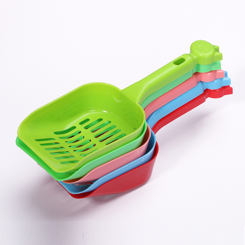 Pet supplies Big cat shovel pet cleaning products pawprinting handle dog food shovel plastic shovel cat shovel toilet matching