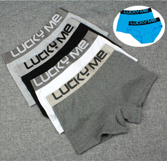 Female type cotton four flat corner triangular underpants Lest handsome t neutral wind wide side trouser head ladies sport breathable large size