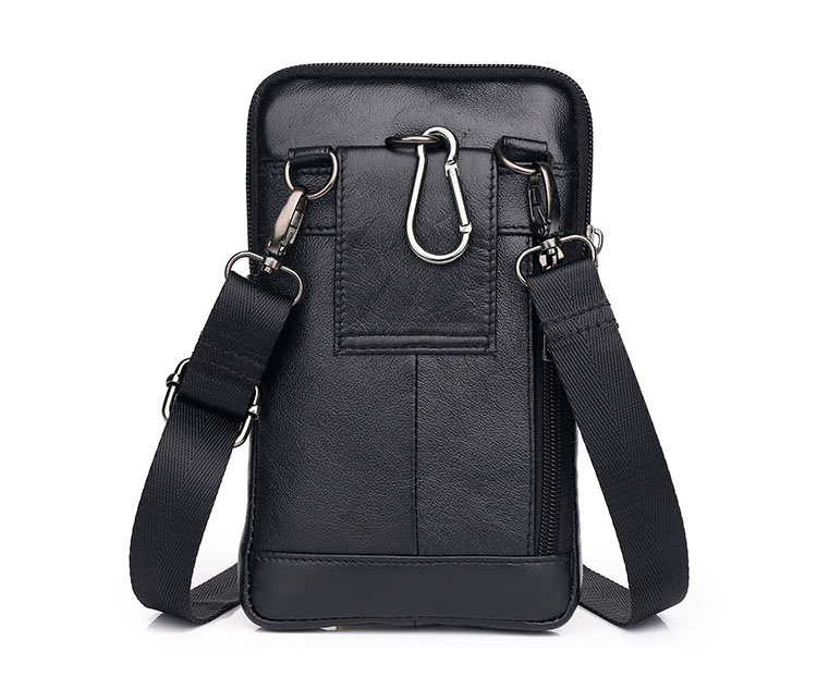 Túi da nam đa chức năng Messenger túi da bò thắt lưng 5,5-6-7 inch túi điện thoại di động túi dọc - Túi của con người balo juno