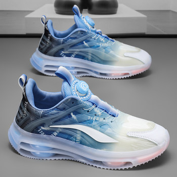 Rotating button men's winter velvet cotton shoes for teenagers, junior high school students, sports running shoes, boys' running shoes