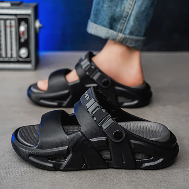 Men's slippers for summer wear, non-slip driving dual-purpose sports sandals for men's shit-size 46 beach sandals