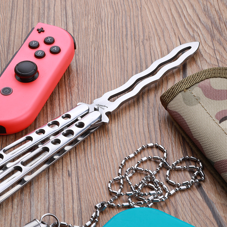 War Shark Disc Light Beginner Butterfly Knife Butterfly Practice Knife Butterfly Hand Knife Butterfly Folding Knife Butterfly Playing Knife