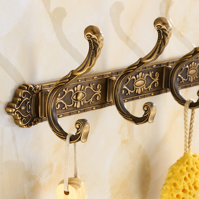 Vintage Hook for Entryway, No-Drill Installation, Antique-Style Coat Hook, Wall-Mounted, New Chinese Style, Light Luxury, High-End Clothes Rack
