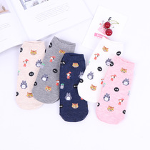 Cartoon invisible socks shallow boat Socks female Korean version of low-top socks cute ChinChin Japanese girl Summer thin socks