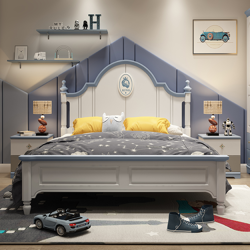 Children's Bed Boys Bed for Boys 1 2 m 1 5 m Children's Room Furniture Combination Set