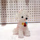 DIY Crystal beads handmade poodle zodiac dog car interior accessories car keychain bag hanging