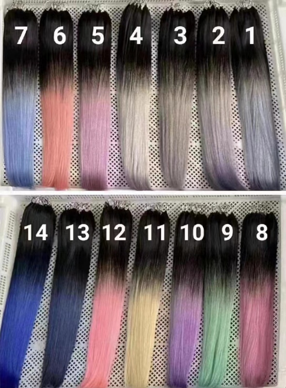 Parisian Hair Extensions, Three Generations of Non-Folded Feather Extensions, Trendy Gradient Colors, Invisible and Comfortable, Can Be Permed and Dyed for Styling