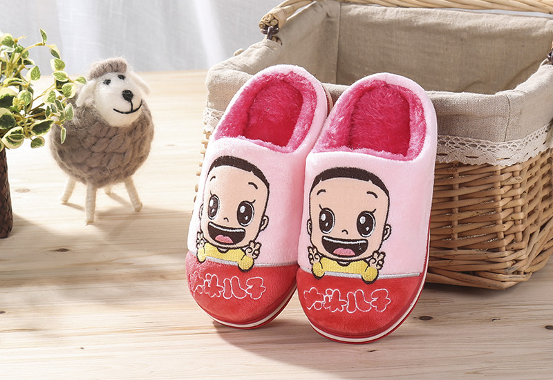 Chaussons enfants en suède pour hiver - semelle caoutchouc - Ref 1032342 Image 18