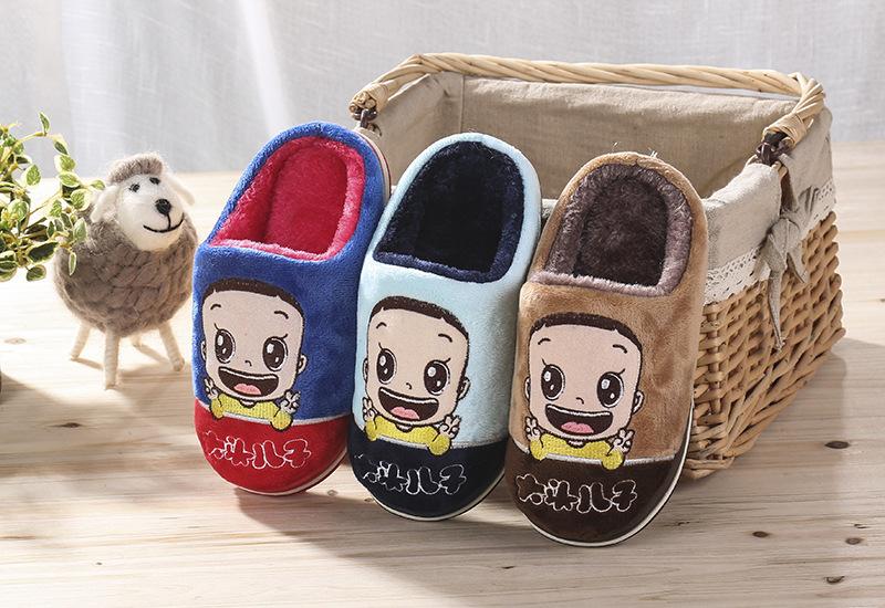 Chaussons enfants en suède pour hiver - semelle caoutchouc - Ref 1032342 Image 12
