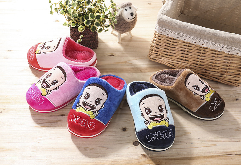 Chaussons enfants en suède pour hiver - semelle caoutchouc - Ref 1032342 Image 11