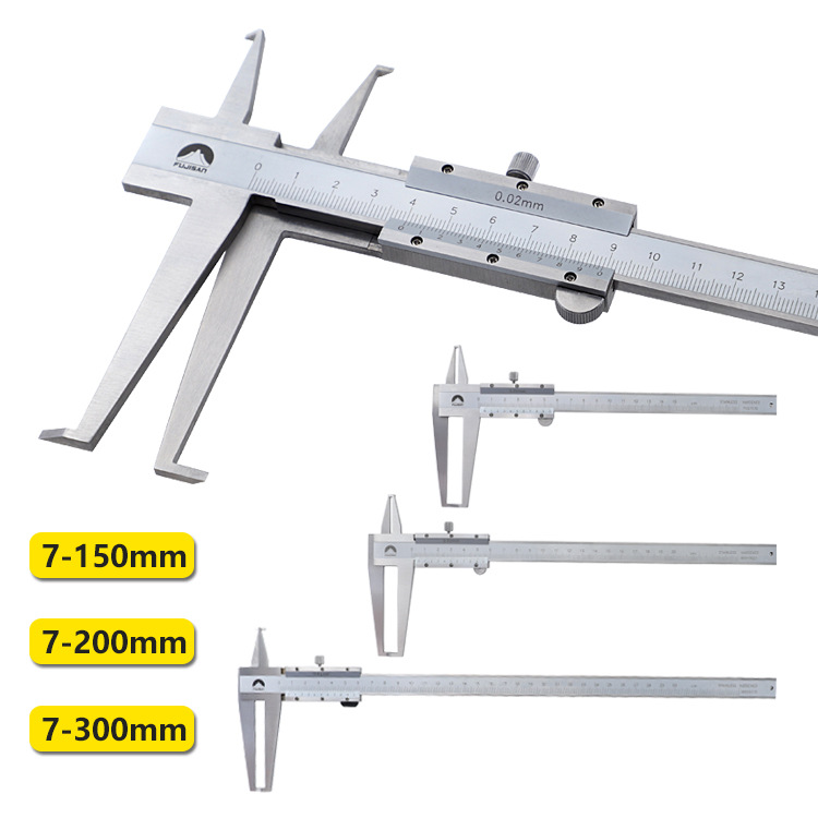 Inner Trench Cruise scale Caliper Stainless Steel Long Claw Inner Diameter Caliper 7-150 7-200 7-300mm-Taobao