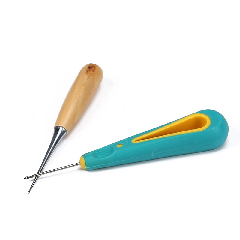 DIY tools Log handle silicone non-slip awl drill thousand pieces through the belt hook awl needle punch hole shoe cone shoe cone